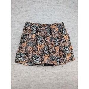 American Eagle Skirt‎ Womens Large Ditsy Floral Print Mini Pleated Boho Casual